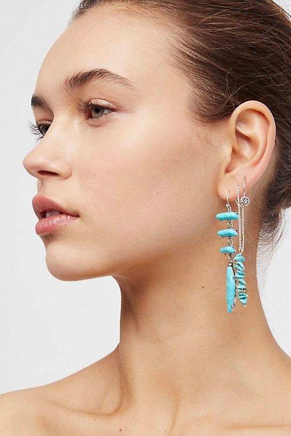 Raw Stone Threader Earring Set By Free People